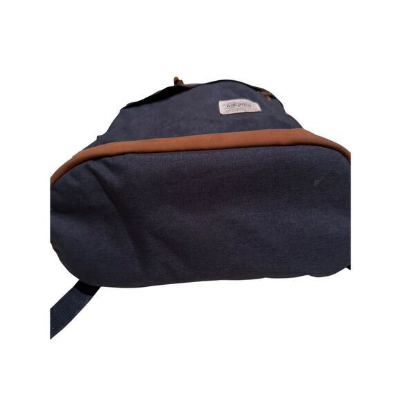 KAUKKO Stylish College School Backpack Travel Navy Blue Brown Medium Average siz - Picture 6 of 8